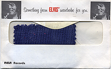 RCA ENVELOPE WITH SWATCH OF ELVIS' CLOTHING